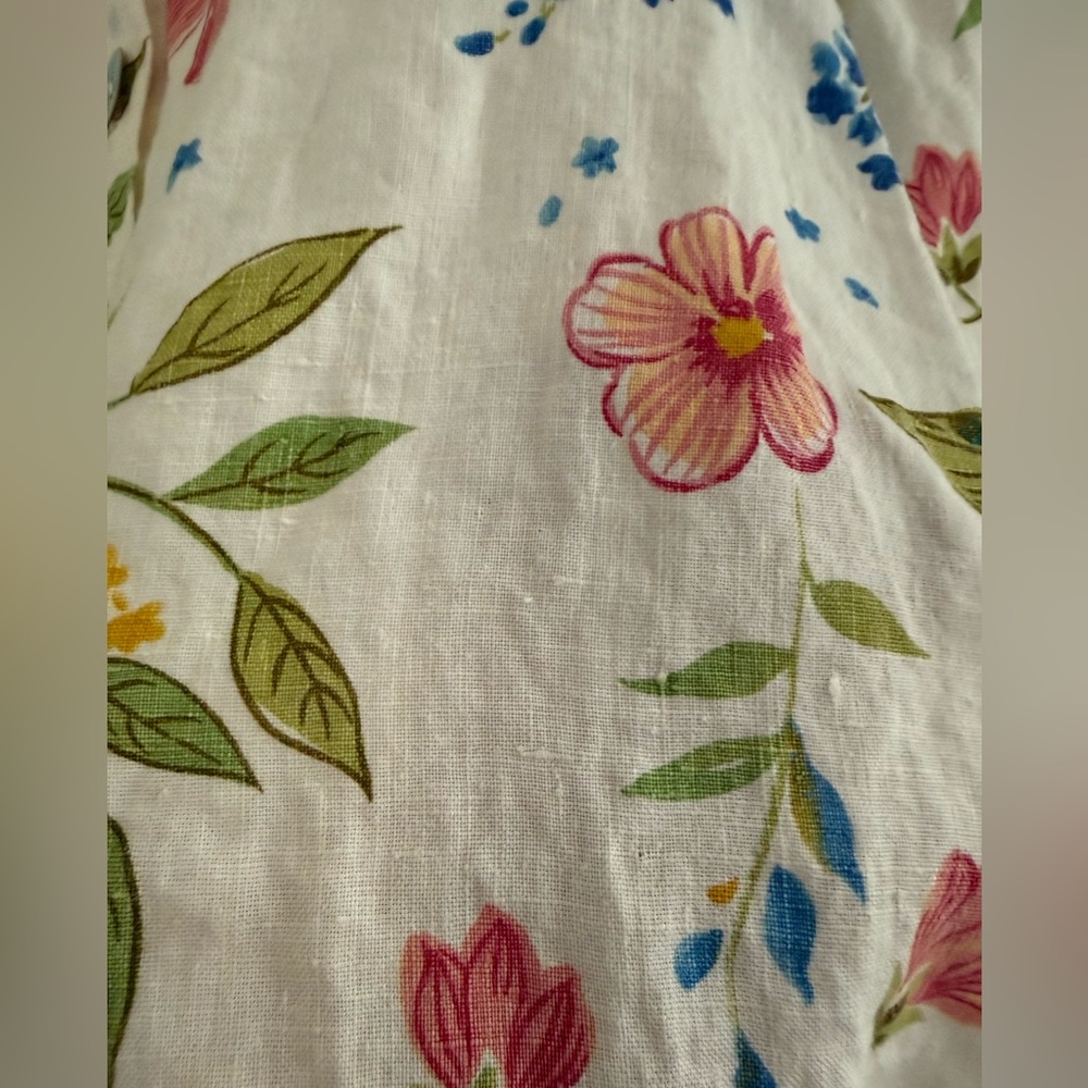 Hot Cotton by Marc Ware 100% Linen Vintage Floral Button Up l SIZE M - Picture 6 of 8